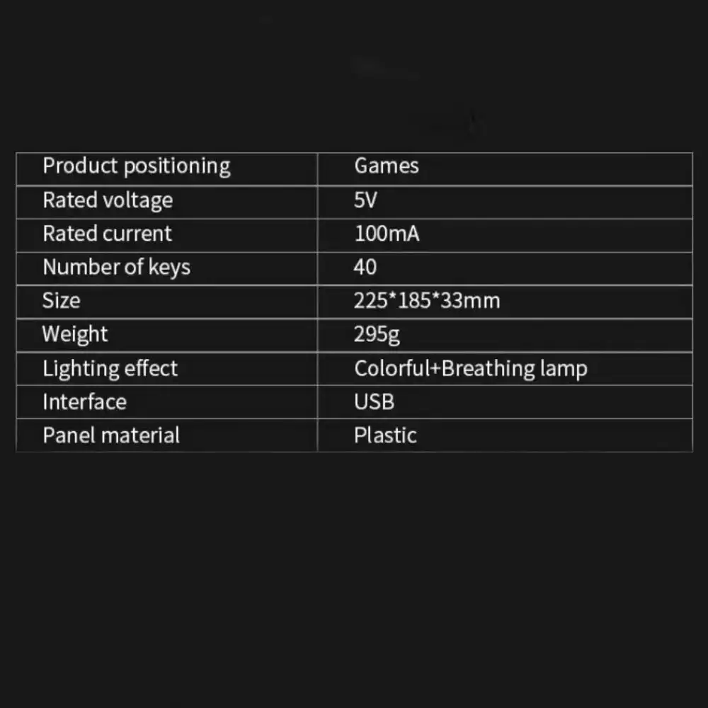 USB Keyboard Mini One Handedly Keyboard USB Ultra-slim Single Hand Keyboard Wired Backlight Gaming Mechanical Keyboard Laptop product view