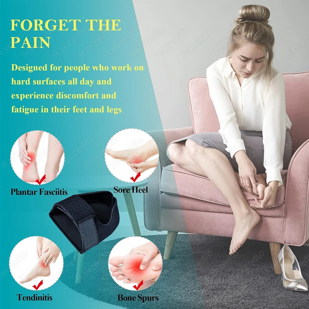Plantar Fasciitis Heel Spur Foot Support With U-Shaped Silicone Gel Heel Cups for Heel Pain Relief Insoles for Man Woman Walking product view