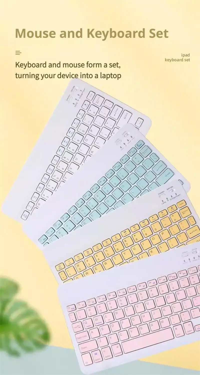 NexusClick Bluetooth Keyboard and Mouse For iPad Xiaomi Samsung Huawei Phone,Slim Mini Wireless Keyboard For Android IOS Windows detail