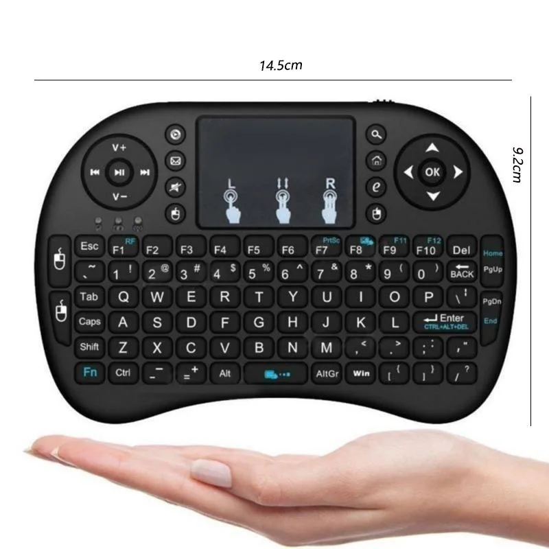 I8 2.4G Wireless Keyboard English Mini Keyboard Air Mouse Handheld Keyboard with Touchpad for Android LaptopTV BOX Projector detail