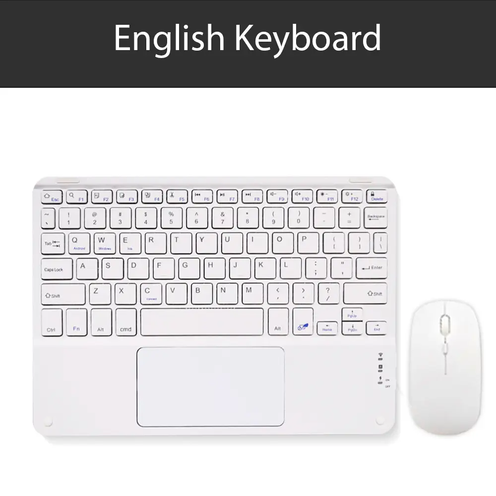 Extra Long Standby Wireless Keyboard For Android IOS Windows Samsung Apple Phone Tablet Keyboard White Ipad Keyboard And Mouse product view