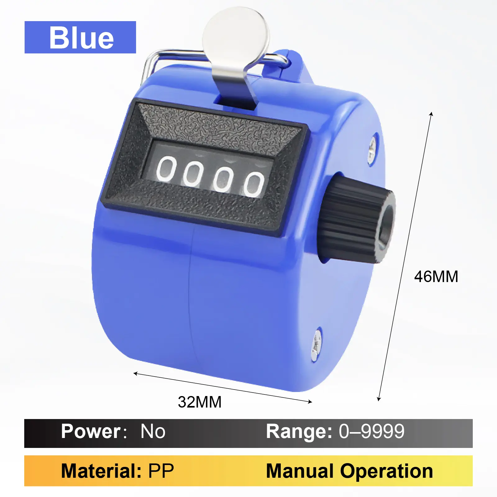 Manual Counter Mechanical Tally Handheld Rotary Clicker Counter Resettable People Counting Warehouse Golf Inventory Tool product view