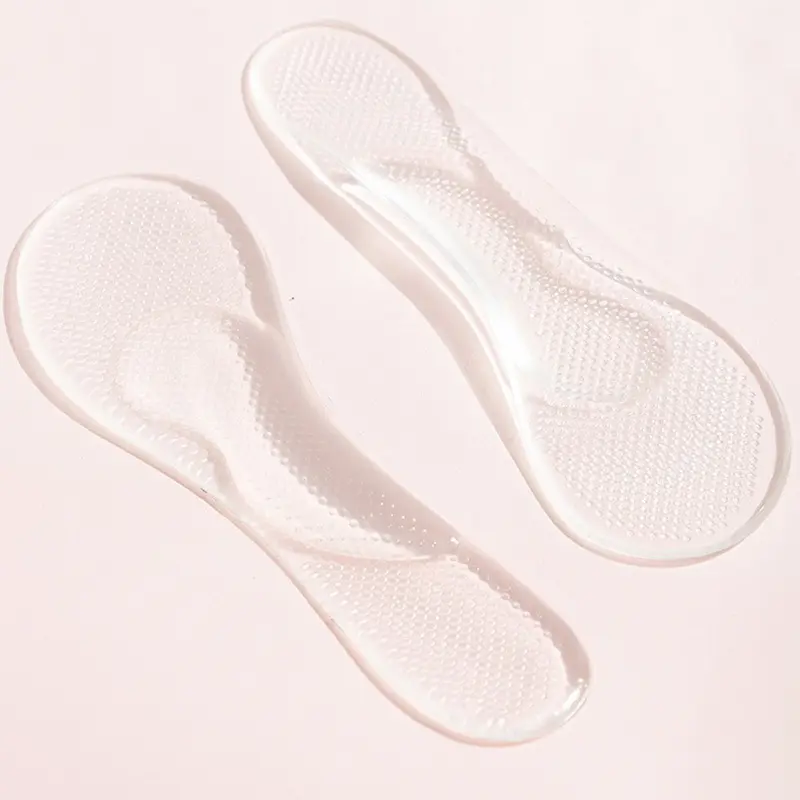 1 Pair Soft Silicone Suede Forefoot Shoe Inserts Thickened Arch Support Self‑Adhesive Anti‑Slip Invisible Foot Pads For High Hee product view
