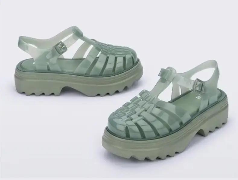 Women's Jelly Shoes Fashion Ladies Slope Heel Sandals Versatile Beach Shoes Women Summer Sandals Matsuke Shoes Roman Sandals product view