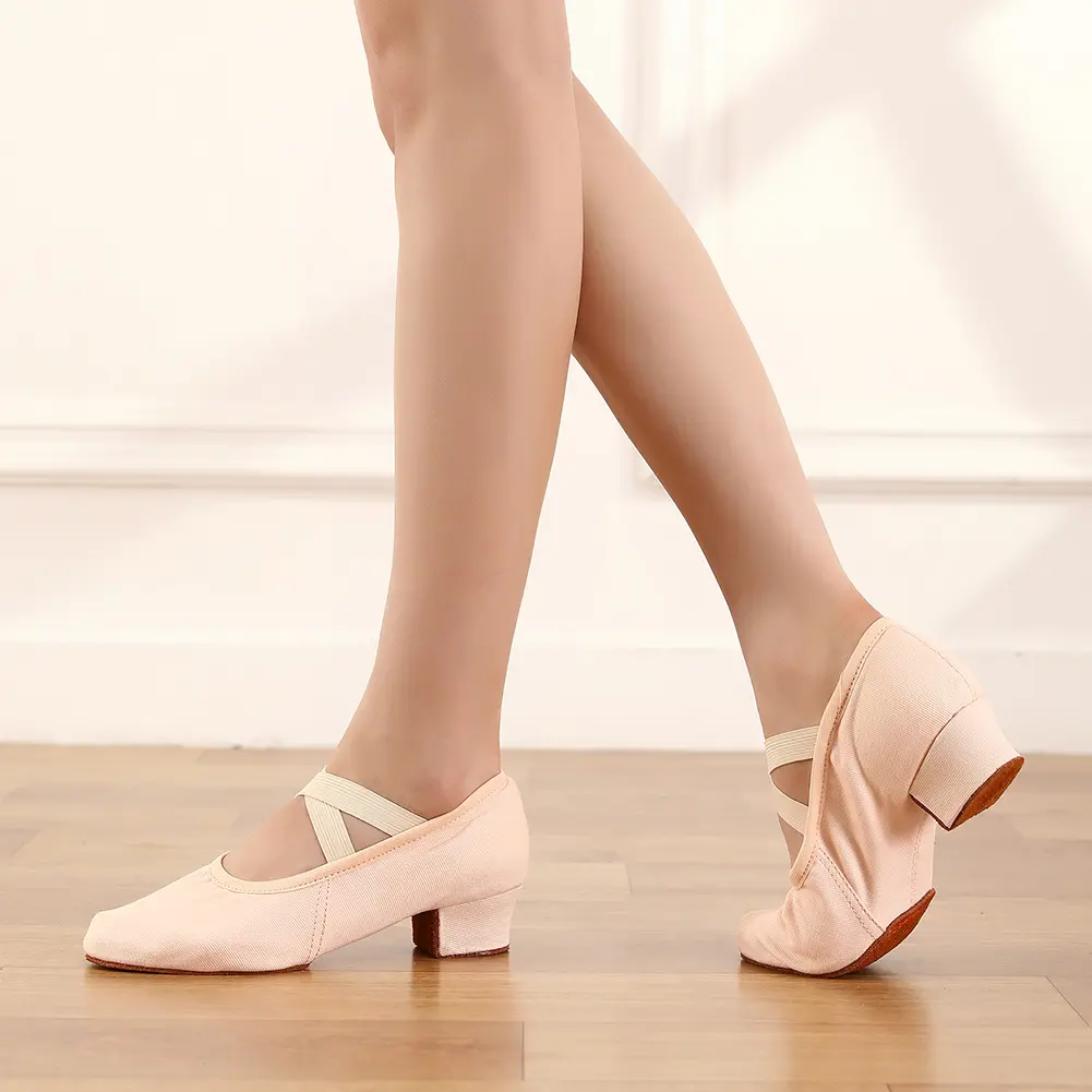 Women Ballet Dance Shoes for Girls Ballroom Teachers' shoes Ladies Modern Tango Dancing Shoes Salsa Training Shoes 3.5CM Heels