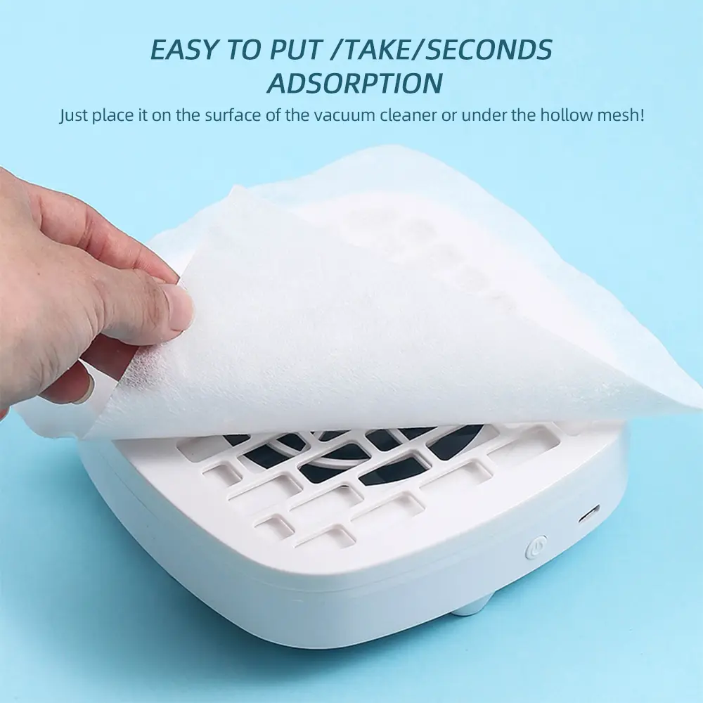 USB Nail Dust Collector Extractor Fan Desktop Vacuum Cleaner With 10pcs Filters Electric Nail Powder Collect Fan Powder Manicure product view