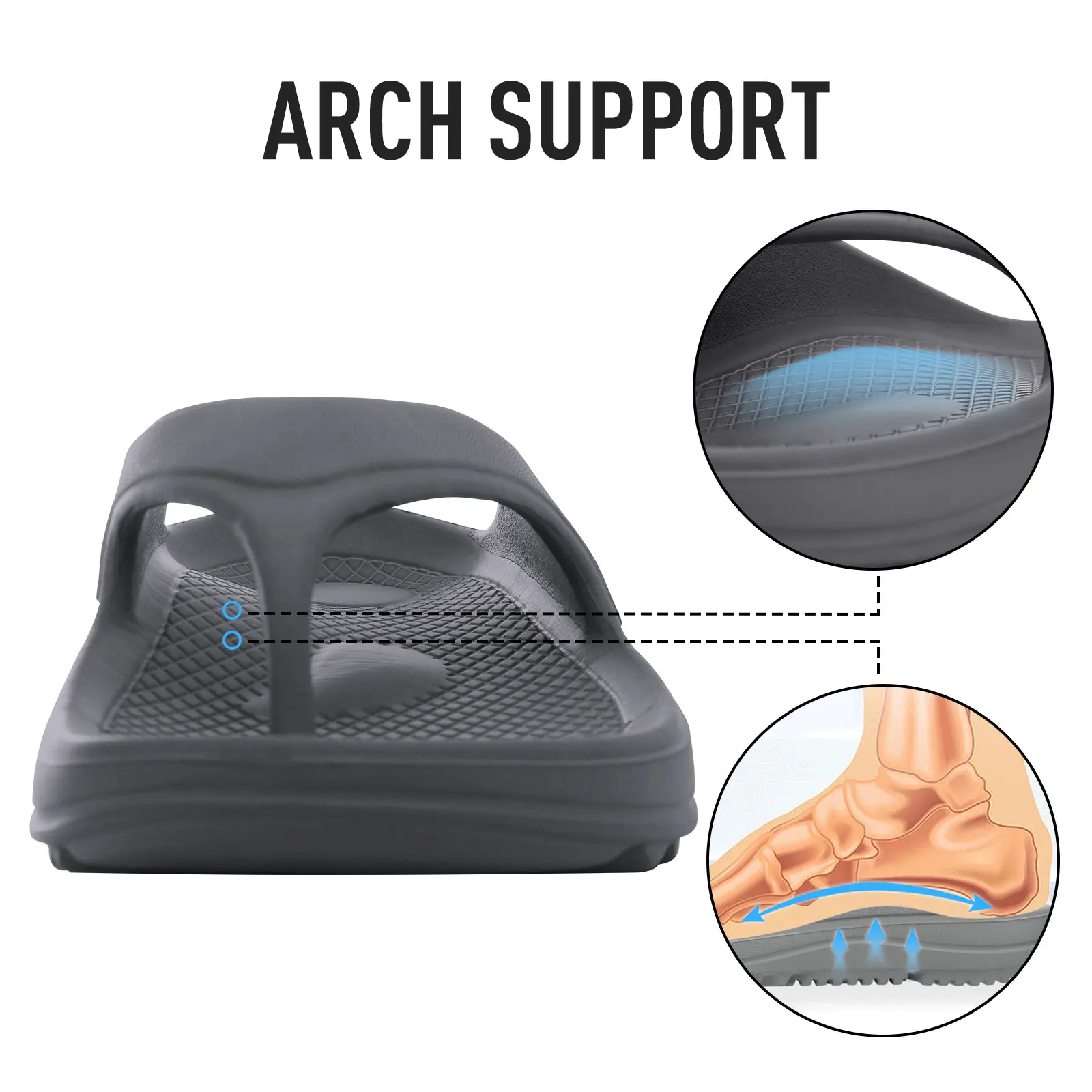 Bebealy Women Orthopedic Slippers With Arch Support Outdoor Men Slippers Soft Antiskid Home Slippers Indoor EVA Cloud Slippers detail