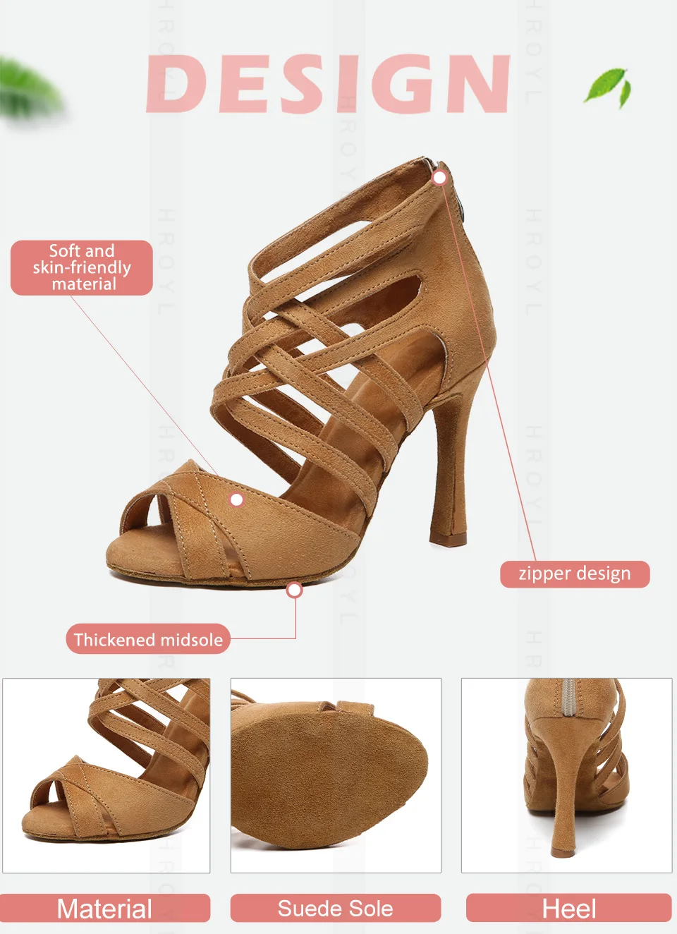 Red Women Heels for Dancing Latin Dance Shoes Girls Ladies Tango Latin Dance Shoes Ballroom Salsa Performance Shoes Party Shoes detail