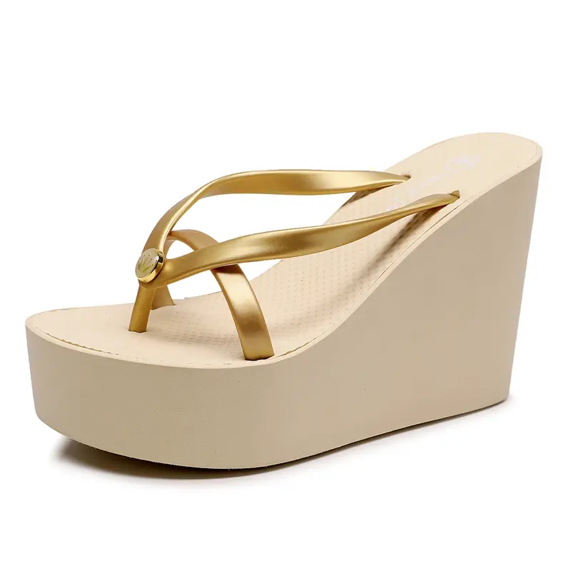 Summer Fashion Sexy Slim Super High Slope Heel Shoes With a Height Increase Of 11cm Non Slip Comfortable Party Beach Slippers product view