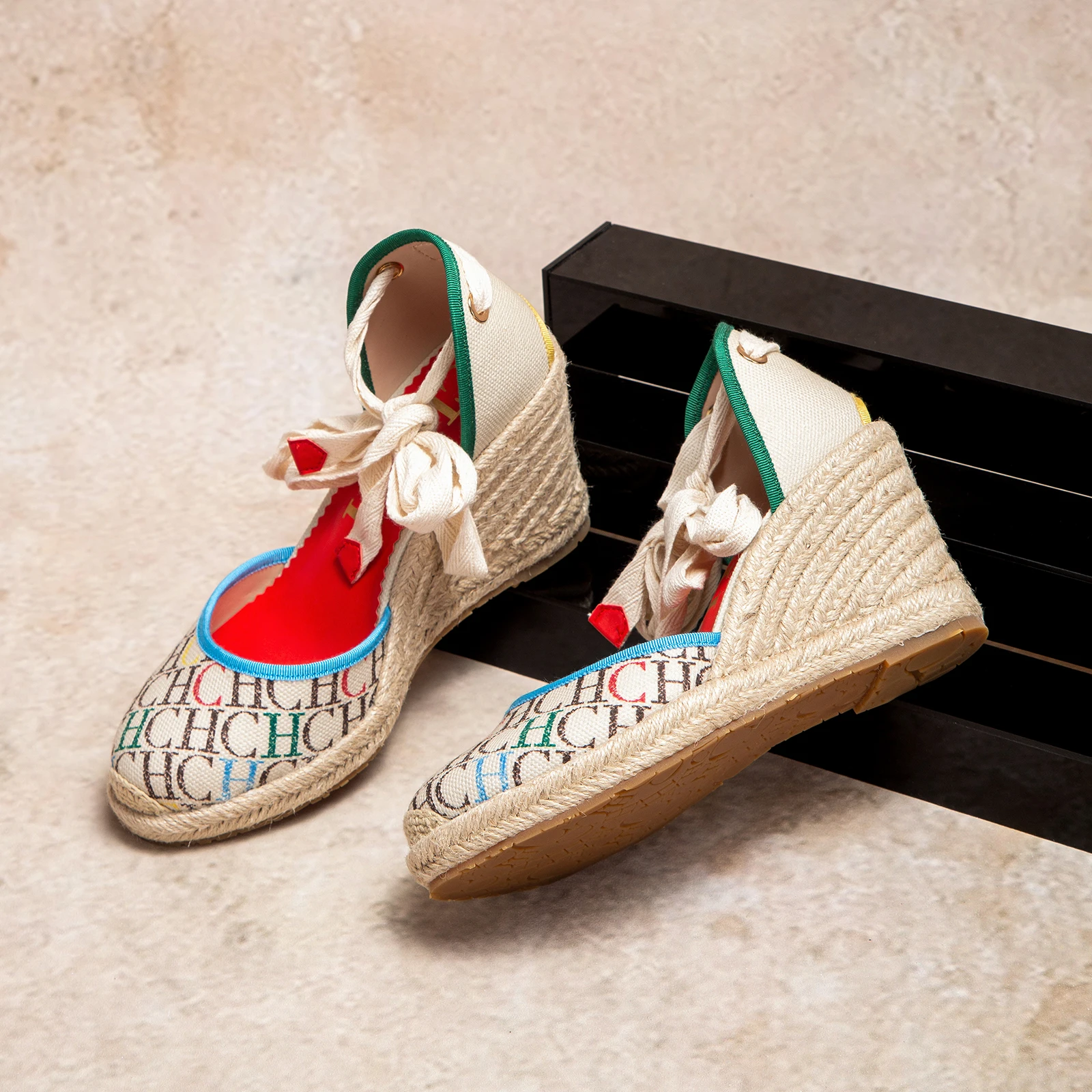 Women's Sandals 2025 New Hemp Bottom Slope Heel Sandals Comfortable and Breathable Holiday Beach Women's Shoes 8CM product view