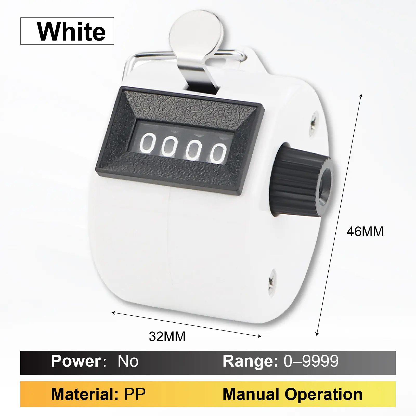 Manual Counter Mechanical Tally Handheld Rotary Clicker Counter Resettable People Counting Warehouse Golf Inventory Tool product view