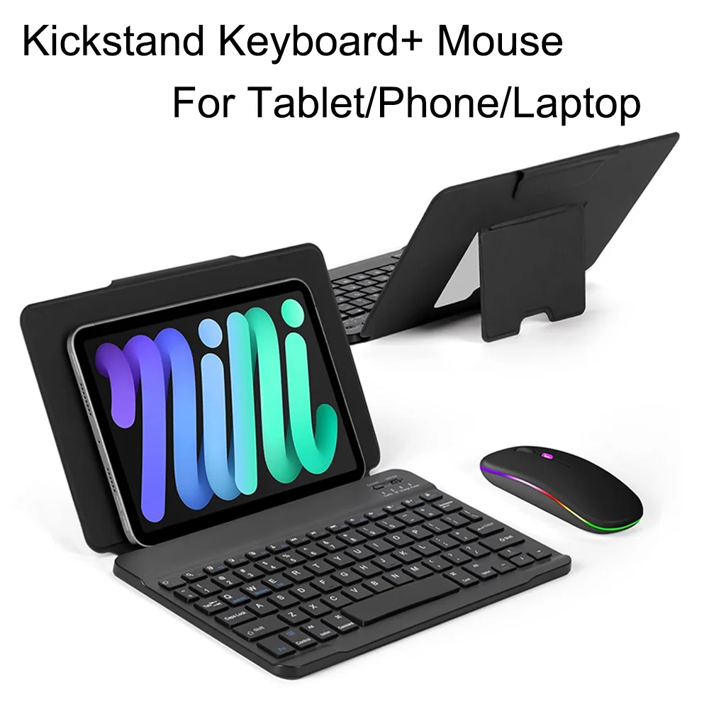 Mini Wireless Bluetooth Keyboard with Touchpad Mouse For Laptop Tablet Phone Ipad Rechargeable Gaming Windows Android IOS product view