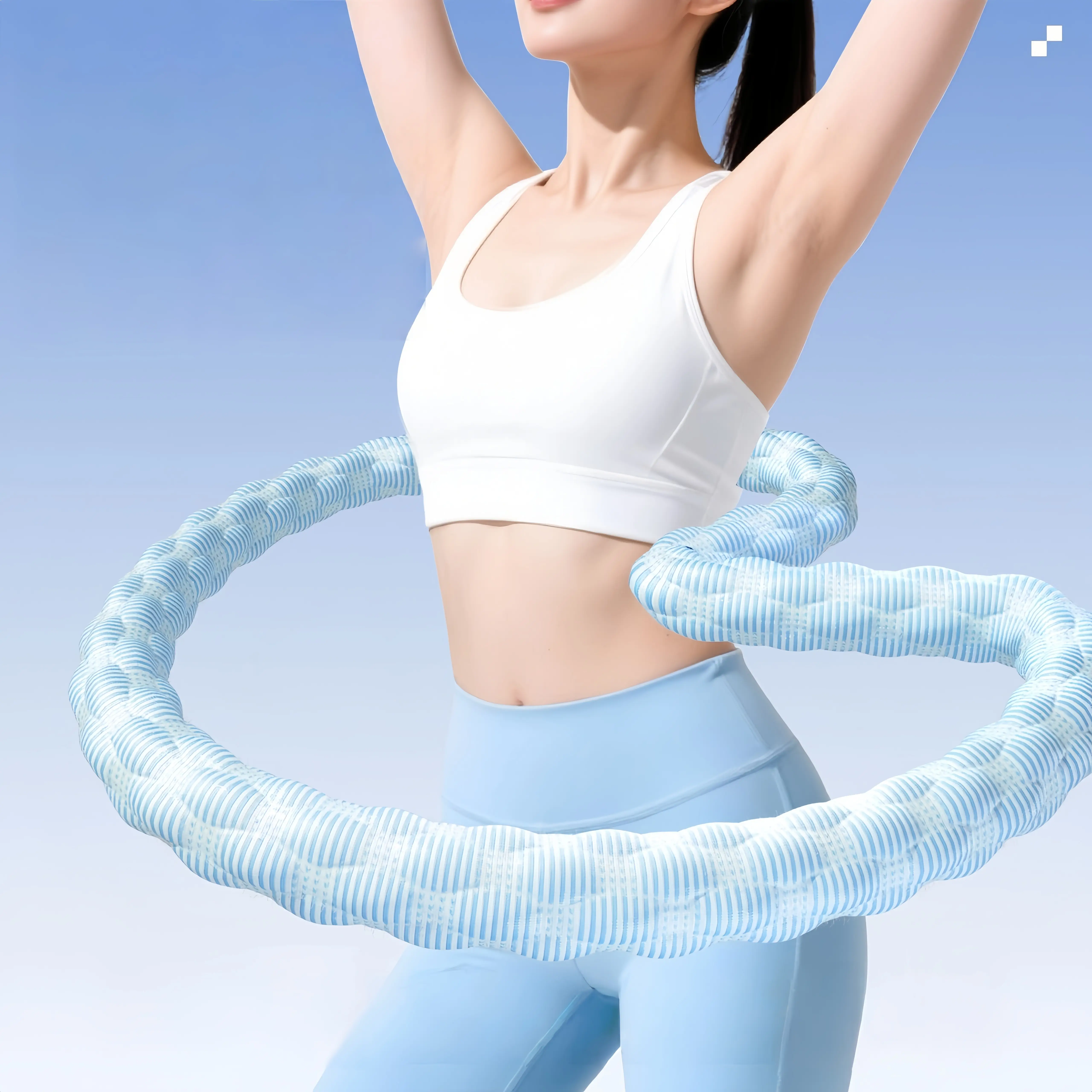 Flexible Hose Spring Hula Hoop, Weight Loss Training Abdomen, Fast Folding Portable Slimming Shaping, Ice Silk Cool Hula Hoop product view