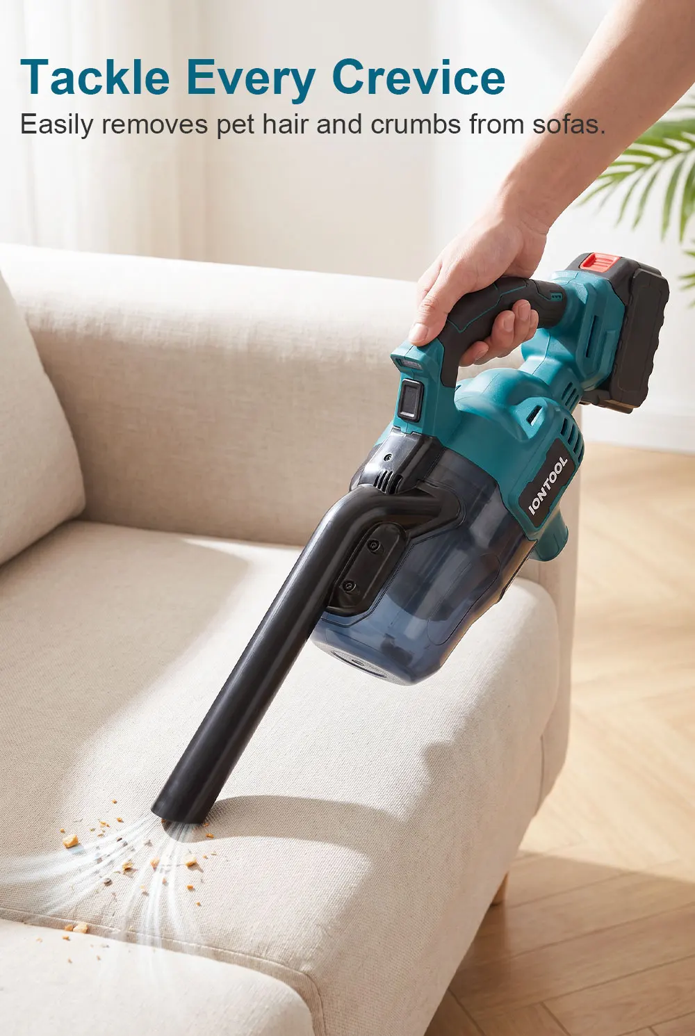 IONTOOL Cordless Vacuum Cleaner 400W Power Tool For Dust Collection Car Clean Desktop Tidy Workshop Use For Makita 18V Battery detail