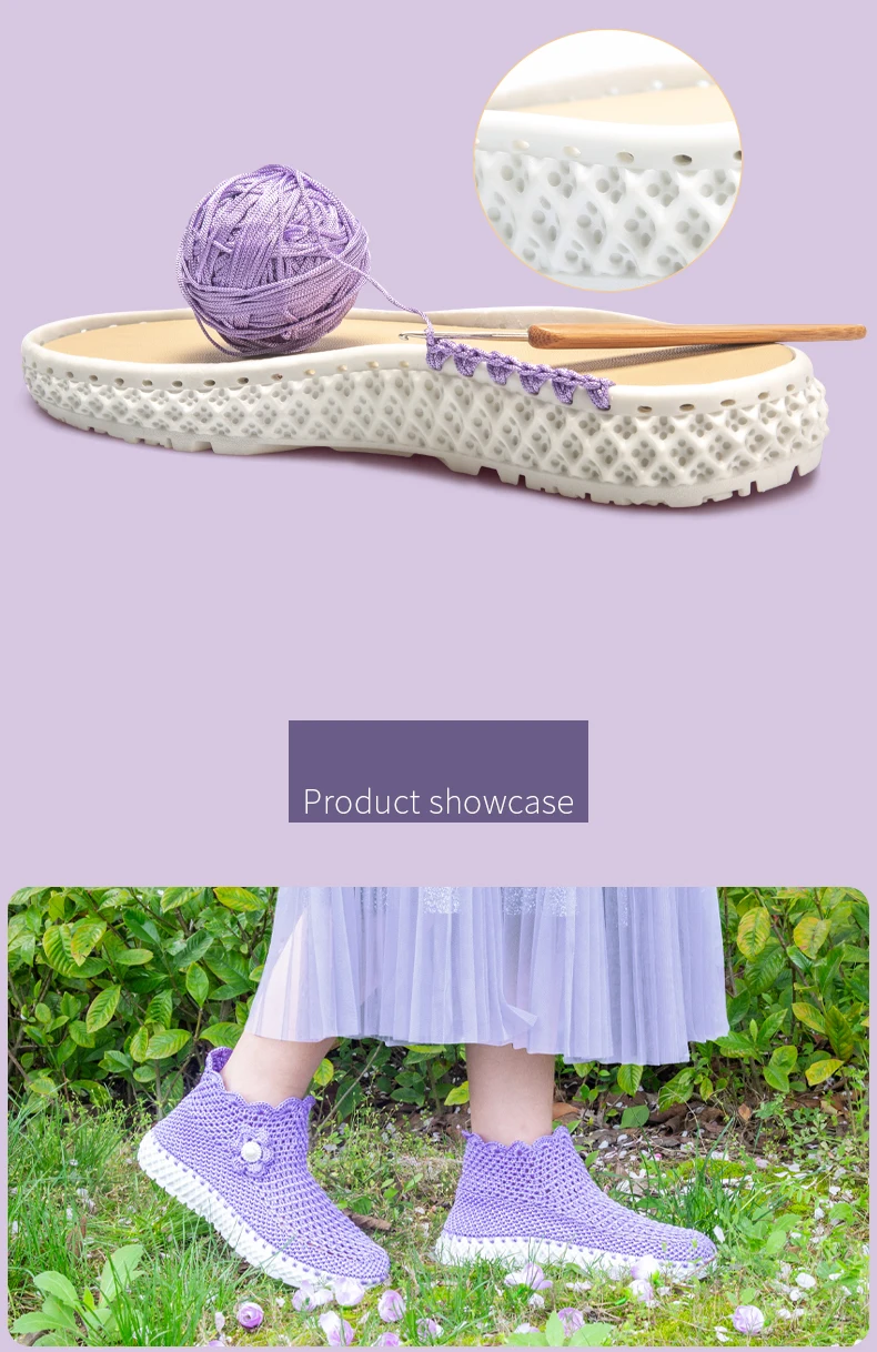 Diy Hand Knitting Air Cushion Soles Cushions Shockproof Coles Casual Wear Soles Replace Worn Soles Male Wave Sole Sports Soles detail