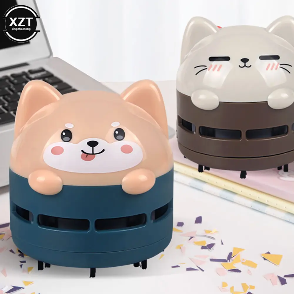 Mini Cartoon Animal Pattern Rechargeable Wireless Vacuum Cleaner Car Keyboard Vacuum Cleaner Handheld Usb Desktop Vacuum Cleaner