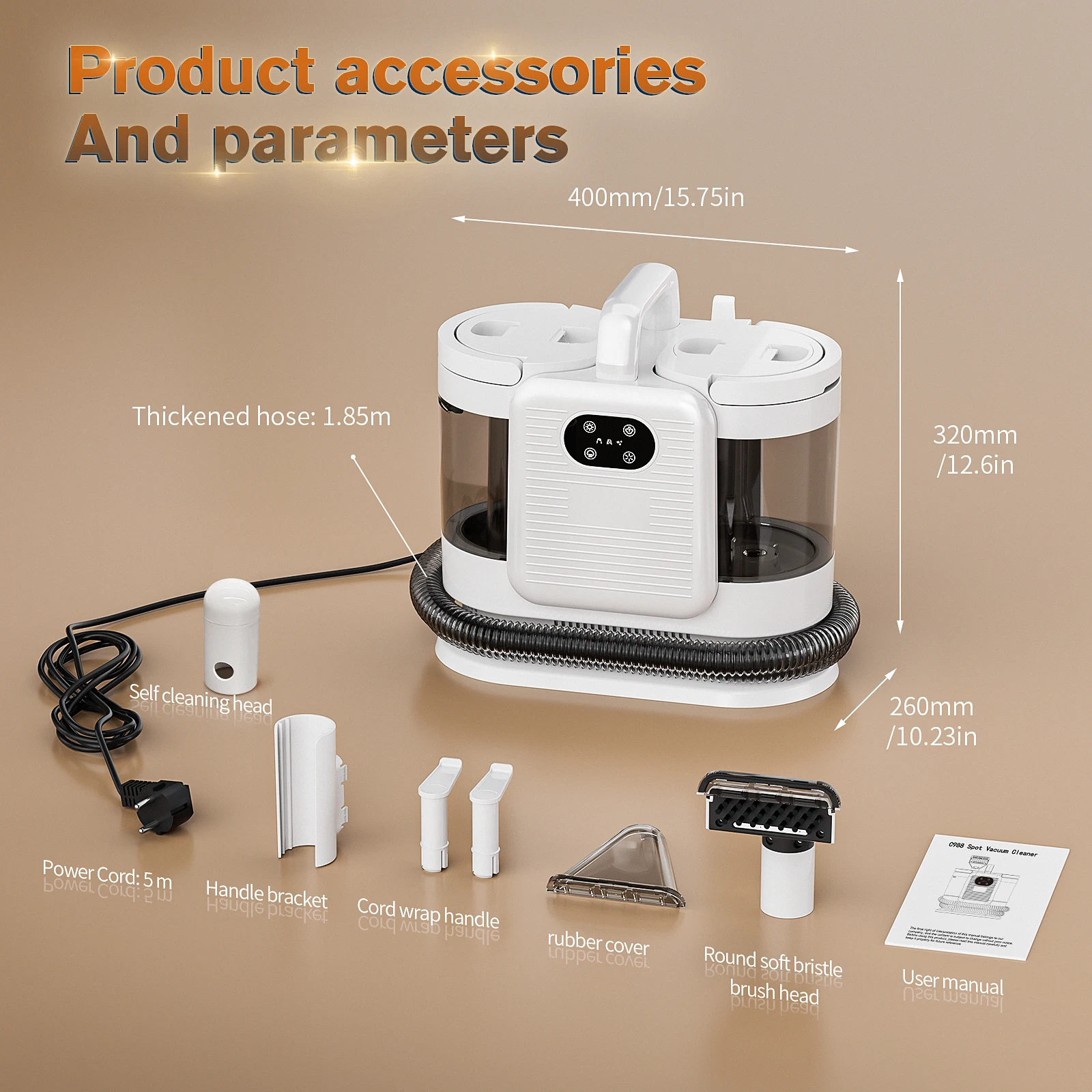 OMESER C988  Steam Spot Cleaner 15kpa 1650w Vacuum Cleaner Spray Suction Integrated Handheld Cleaning Carpet Cleaner Machine product view