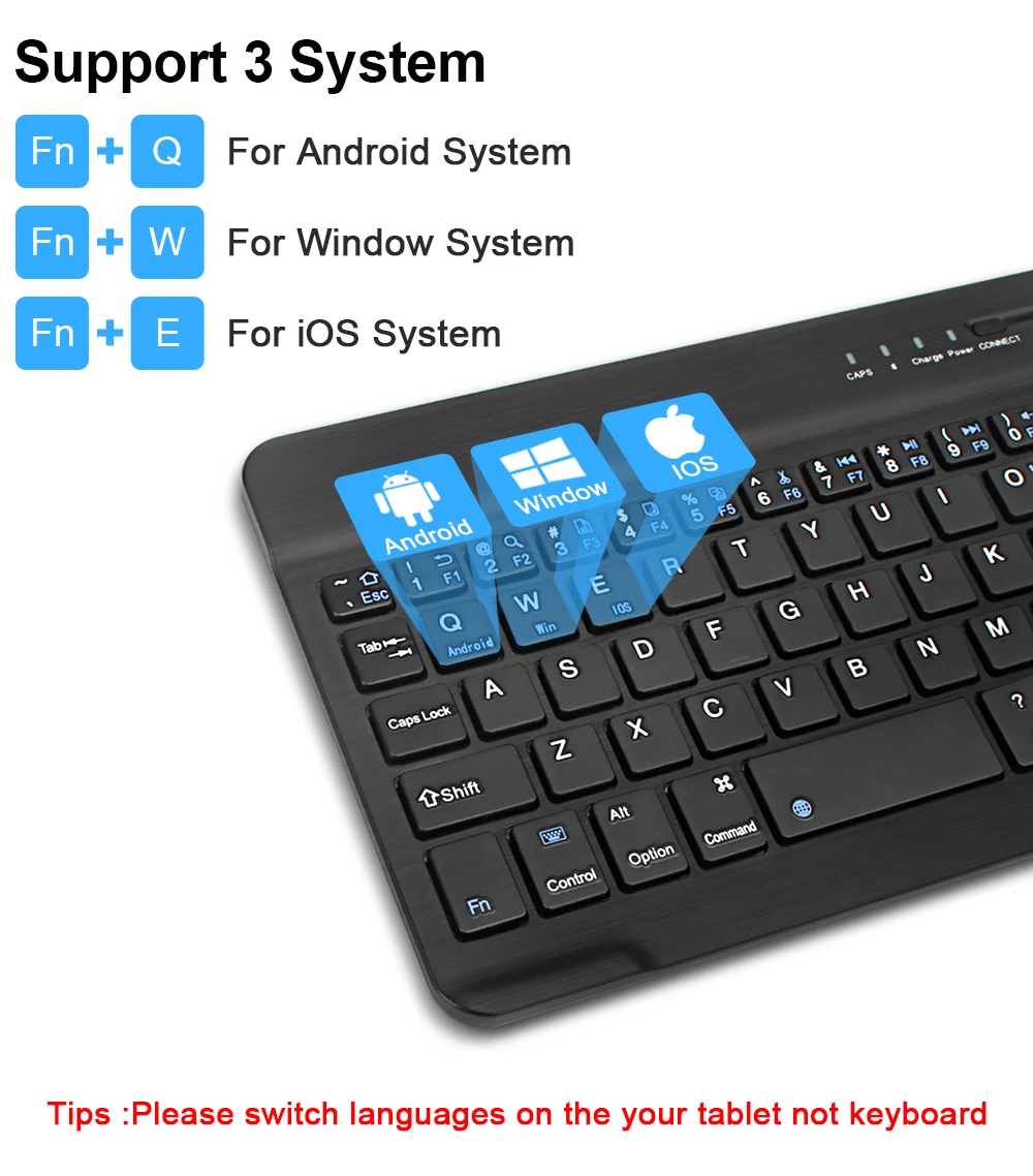 Wireless Keyboard Spanish French Azerty Russian With N And Mouse Mini Bluetooth Gamer For iPad Mac Tablet PC Phone Cell Laptop detail