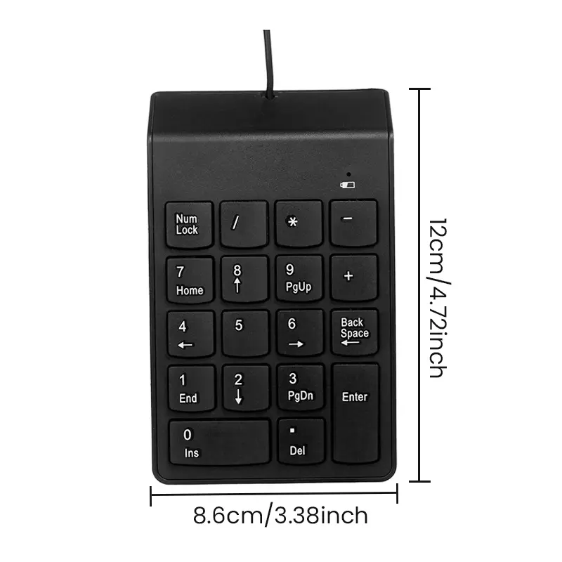 18 Keys USB Wire Numeric Keypad Keyboard Mini Number Keycaps Numpad Keyboard for Laptop Desktop PC Computer Note product view