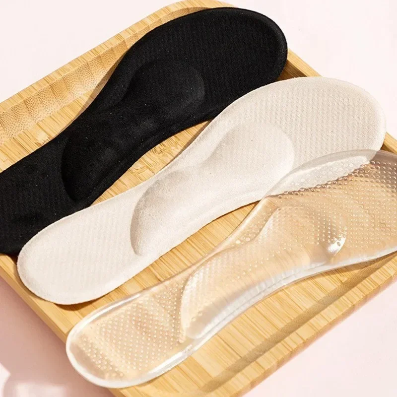 1 Pair Soft Silicone Suede Forefoot Shoe Inserts Thickened Arch Support Self‑Adhesive Anti‑Slip Invisible Foot Pads For High Hee detail