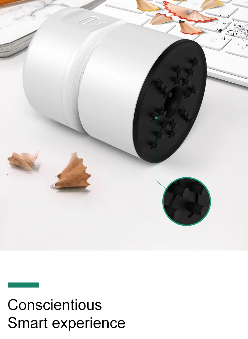 Mini Desktop Vacuum with Brush, USB Rechargeable Portable Sweeper for Eraser Crumbs, Pencil Shavings, Home Office Student Use detail