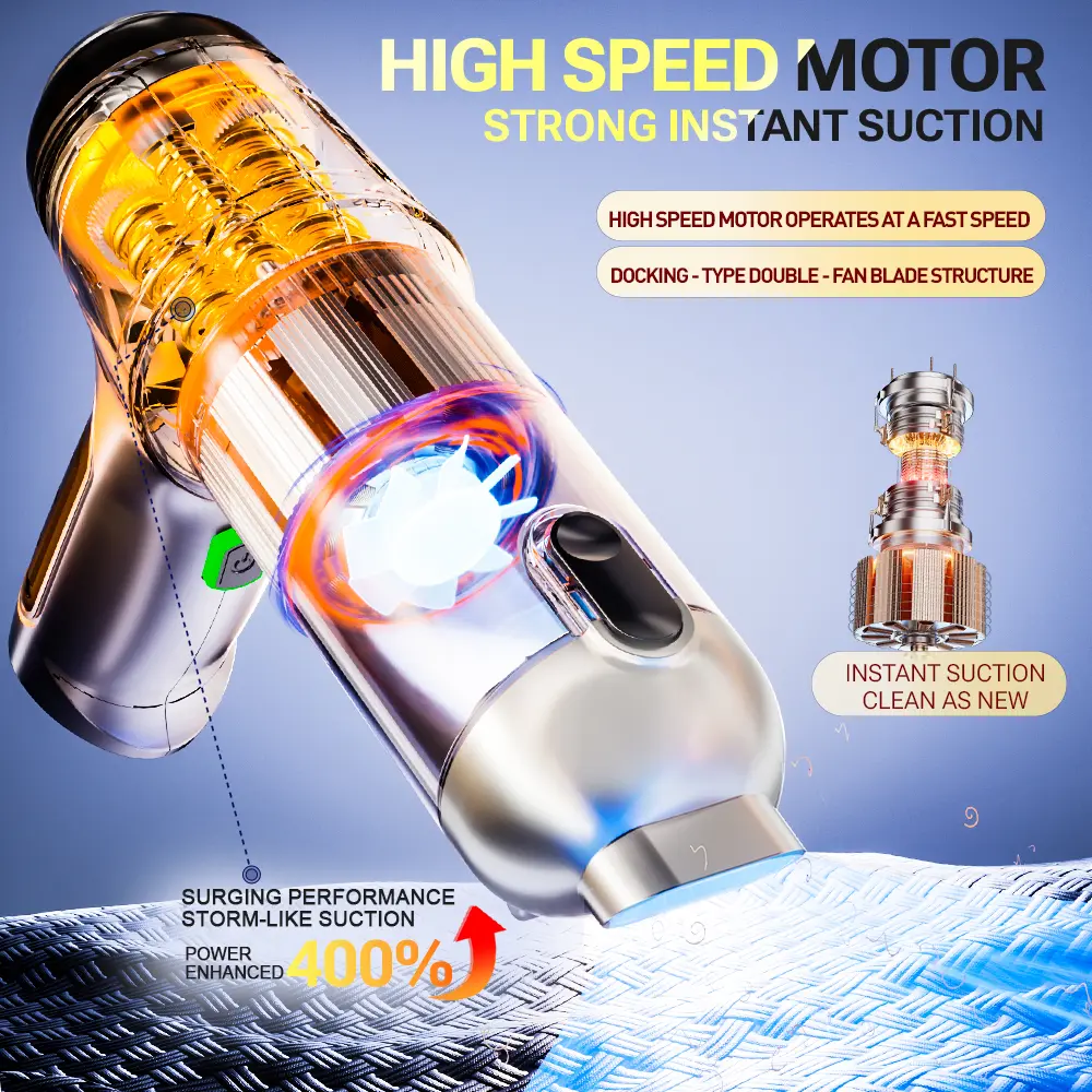 SZUK Wireless Portable Car Vacuum Cleaner Strong Suction Handheld Vacuum Home & Car Dual Use Robot Cleaner For Desktop Keyboard product view