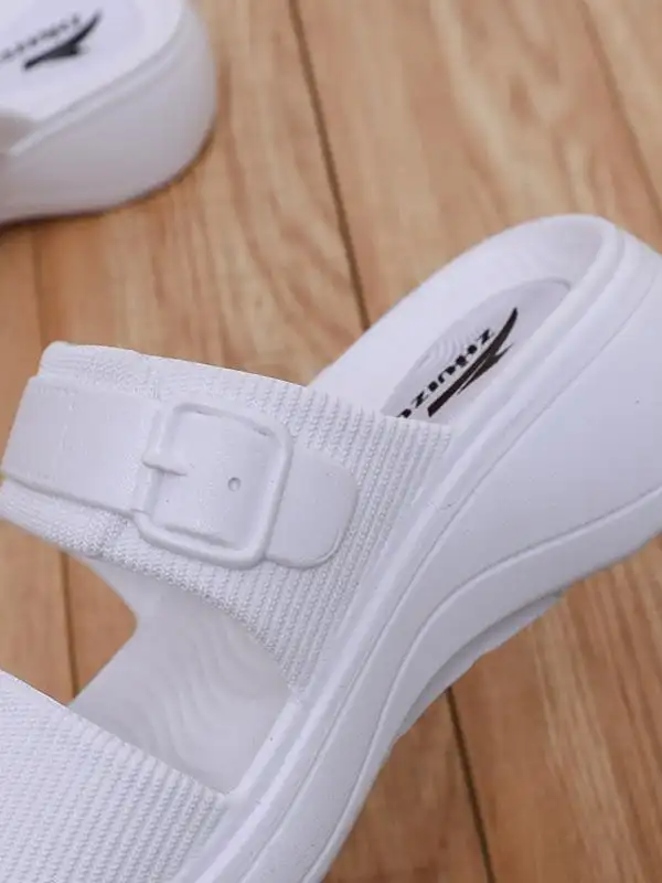Smart Foot Thick Heel Sandals Fashion Slope Heel Summer New Indoor Anti-Slip Heightening Beach Cool Sandals Casual Style Holl... product view