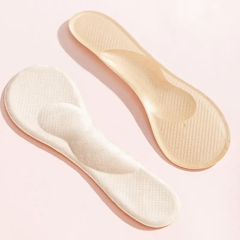 1 Pair Soft Silicone Suede Forefoot Shoe Inserts Thickened Arch Support Self‑Adhesive Anti‑Slip Invisible Foot Pads For High Hee product view