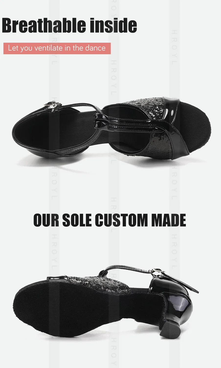 Women Latin Dance Shoes for Dancing Woman/Girls/Ladies Ballroom Modern Tango&Salsa 5.5/7.5CM Heel Dancing Shoes Training Sandal detail