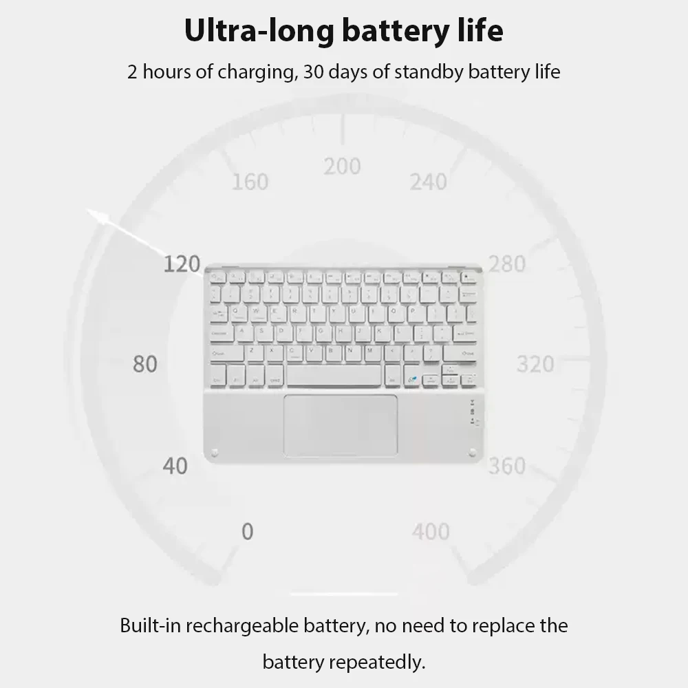 Extra Long Standby Wireless Keyboard For Android IOS Windows Samsung Apple Phone Tablet Keyboard White Ipad Keyboard And Mouse detail