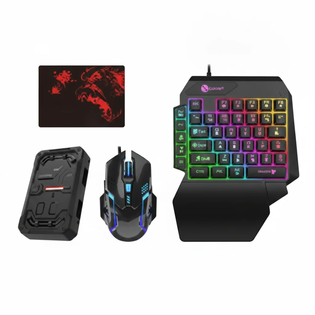 M3Pro+ Game Mobile Controller Converter Set OneHanded Keyboard and Mouse Combo For Android FPS Gaming Adapter For PC Computer