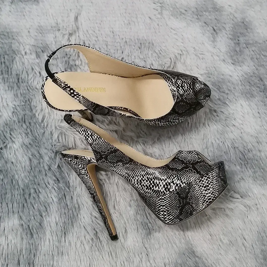 New Women's Pumps Stilettos 14CM Platform Super High Heels Sexy Open Toe Sandals Gladiator Party Dress Women Shoes Large Size 44 product view