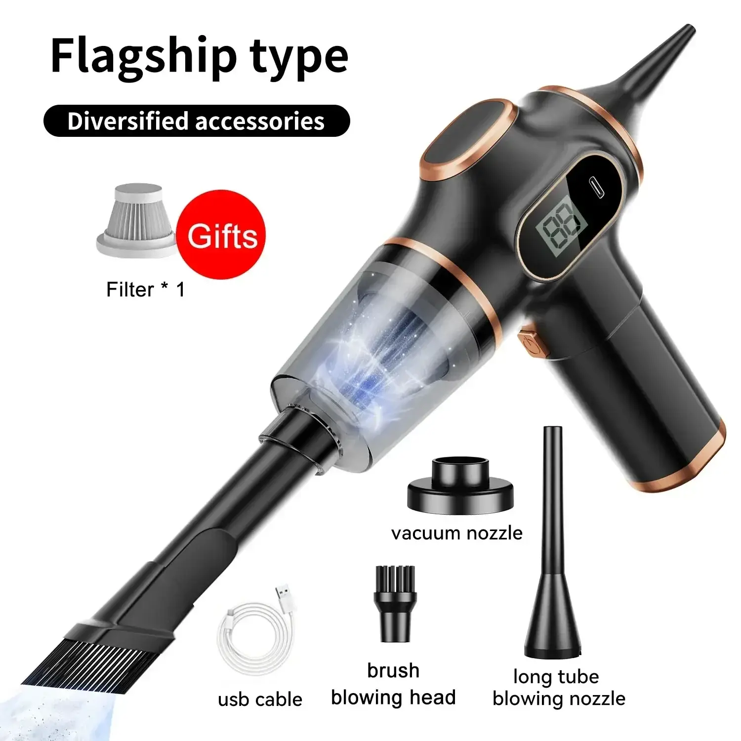 Xiomi 9500000Pa Handheld Wireless Vacuum Cleaner Cordless Portable Cleaning Robot Home and Car Use Large Suction Vacuum Cleaner product view