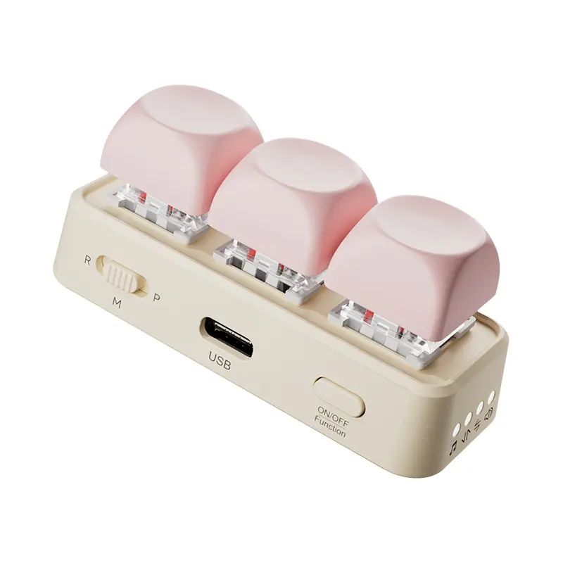 Hanlin Yue Pink Free3 Mini Bluetooth Keyboard Vertical Short Film up down Switch Reader Page Flip Compatible with Kobo product view