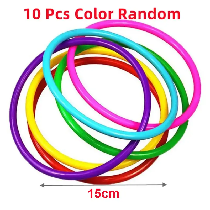 10pcs Plastic Throwing Ring Target Throwing Set Circle Carnival Game Children's Intellectual Development Education Exercise Toys product view