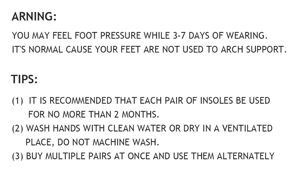Flat Feet Template Arch Support Orthopedic Insoles,Men Women Plantar Fasciitis Heel Pain Orthotics Insoles Sneakers Shoe Inserts detail