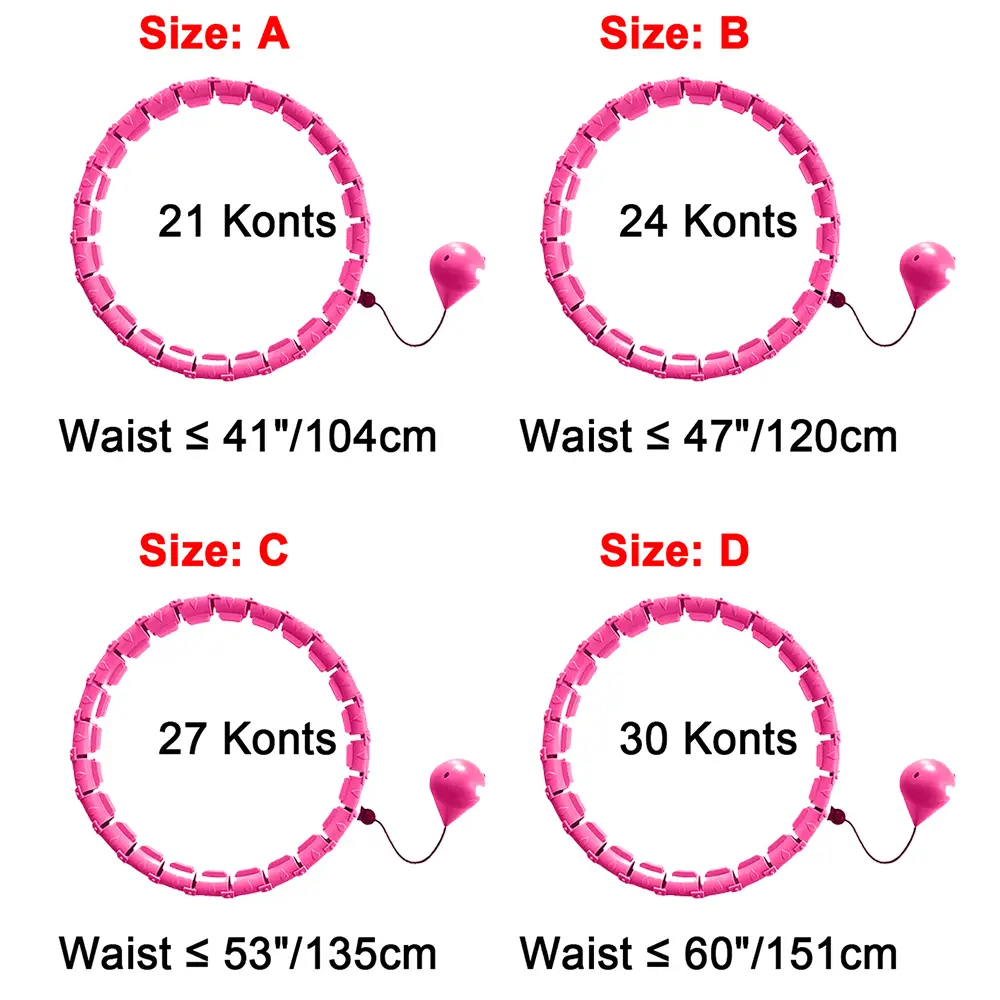 21/24/27/30 Knots Sport Fitness Hoops Abdominal Thin Waist Exercise Massage Hoop Fitness Equipment Gym Home Training Weight Loss product view