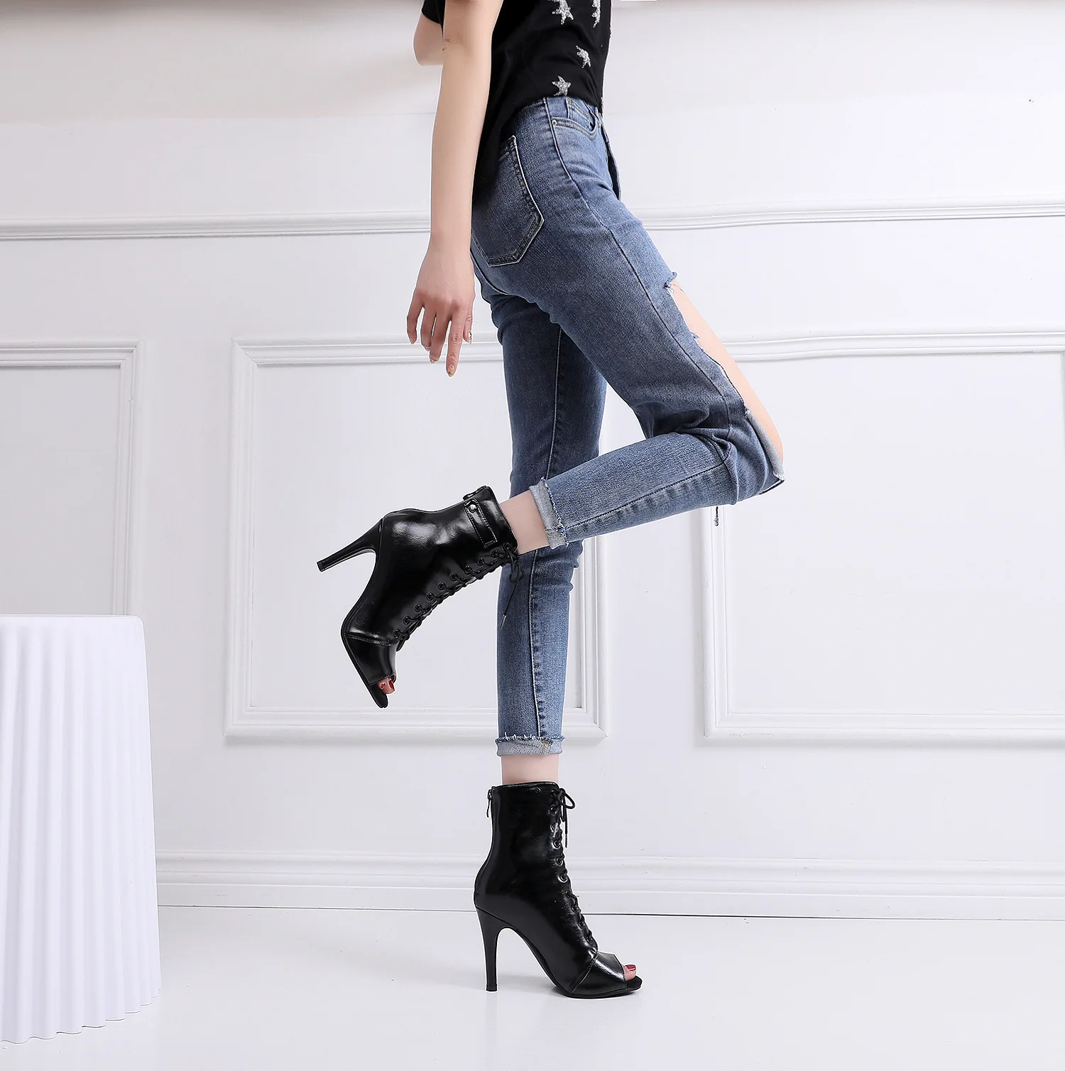 Women's 2020 Brand Party Boots Women's Sexy stilettos High Heels Footwear Women Latin dance heels shoes Latin 2020 For Ballroom detail