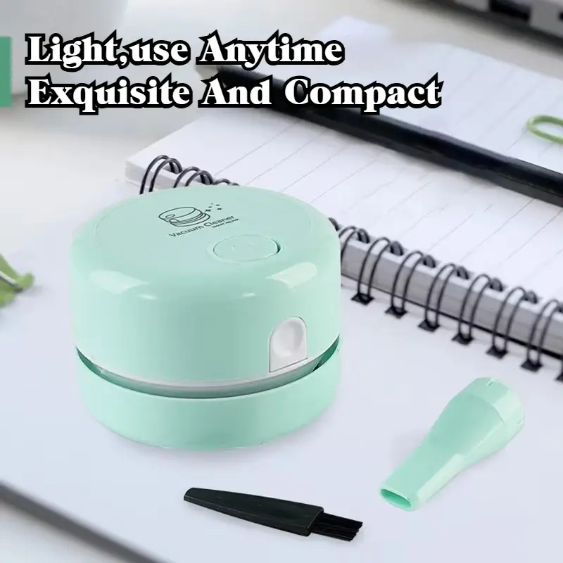 Mini Portable Desktop Vacuum Cleaner Silent USB Rechargeable for Office Home Study Desk Cleaning Great Gift