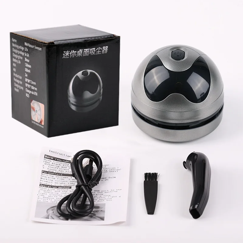 Student Desktop Vacuum Cleaner Black Knight Wireless Handheld Portable for Eraser Shreds Cleaning mini detail