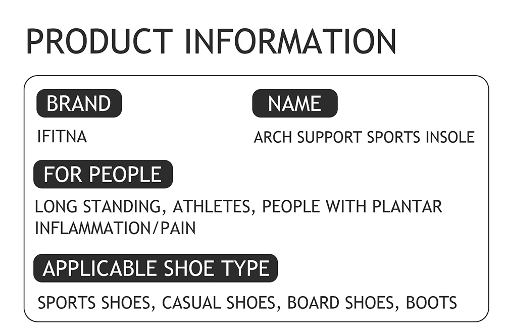 Severe Flat Foot Orthotic Insole Plantar Fasciitis Relieve Heel Pain Arch Support Shoes Insert For Women Men Sneakers Boots Sole detail