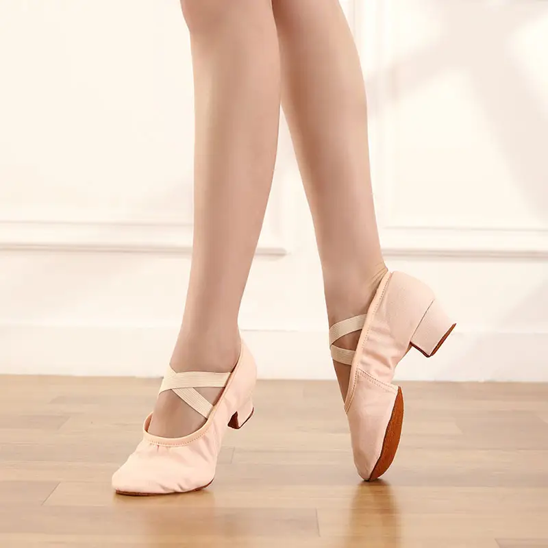 Women Ballet Dance Shoes for Girls Ballroom Teachers' shoes Ladies Modern Tango Dancing Shoes Salsa Training Shoes 3.5CM Heels product view