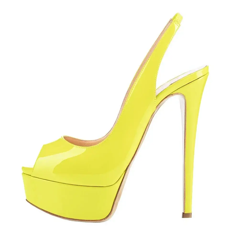 New Women's Pumps Stilettos 14CM Platform Super High Heels Sexy Open Toe Sandals Gladiator Party Dress Women Shoes Large Size 44 product view