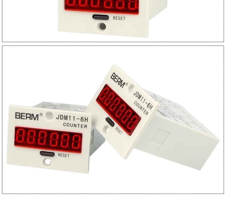 JDM11-6H 6 Digit Digital Counter Electronic Counter Totalizing Counter Resettable Power Failure Memory 12-24V 36V 110V 220V 380V detail