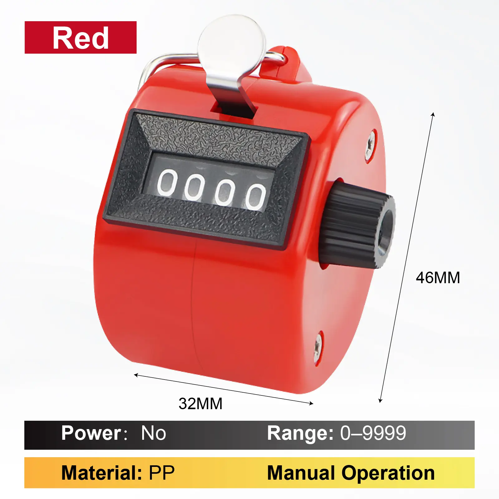 Manual Counter Mechanical Tally Handheld Rotary Clicker Counter Resettable People Counting Warehouse Golf Inventory Tool product view