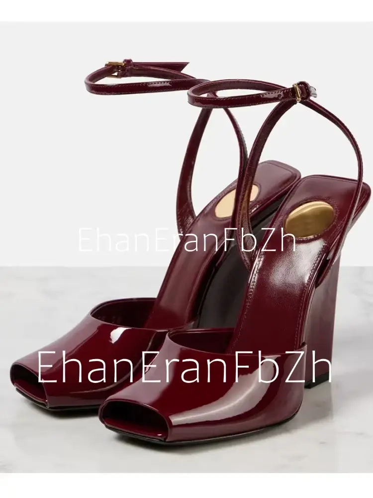 Summer New Slope High Heel Sandals Fish Mouth Thick Bottom High Heel Shoes Fashion Party Sexy Women's Large Sandals product view