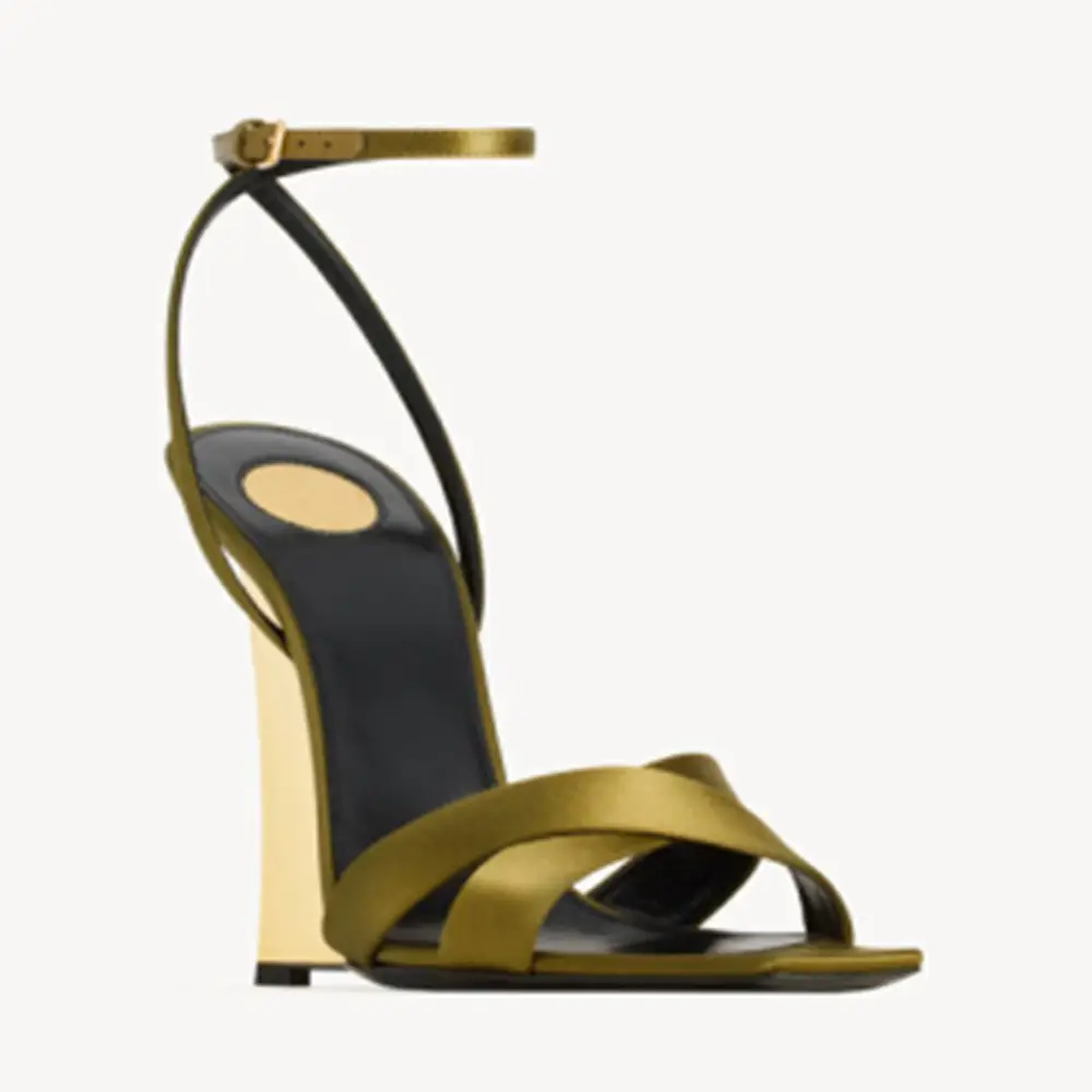 2025 Summer New Slope Heel Pointed High Heel Sandals Wedding Fashion Show Party Women's 34-44 Large Sandals product view