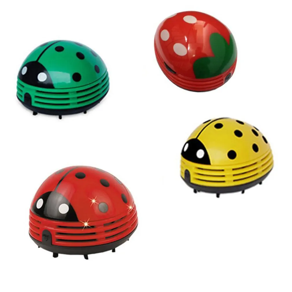 Cute Ladybug Desktop Vacuum Cleaner Dust Collector for Home Office Table Mini Cleaning Brush Keyboard Cleaner Dropshipping Hot detail