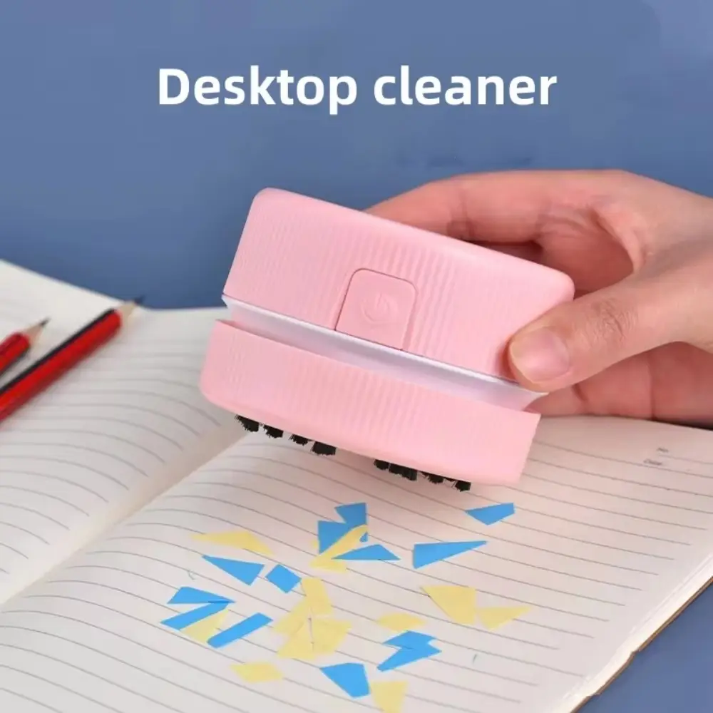 Desk Vacuum Cleaner, Mini Small Household Rubber Paper Cleaner, Portable Student Supplies, Office Supplies, Desktop Storage Box product view