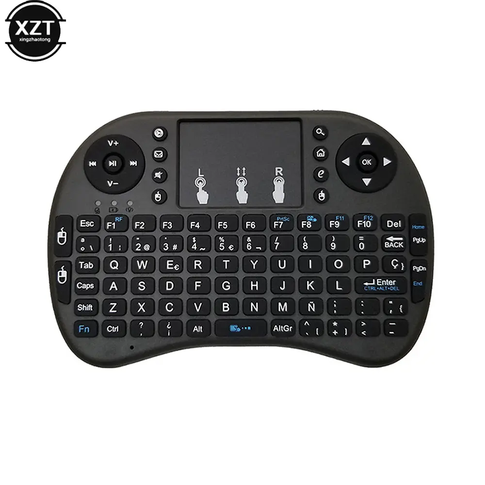 I8 2.4G Mini Wireless Keyboard Backlit English Russian Air Mouse Touchpad Remote Control For Laptop TV BOX USB Receiver product view